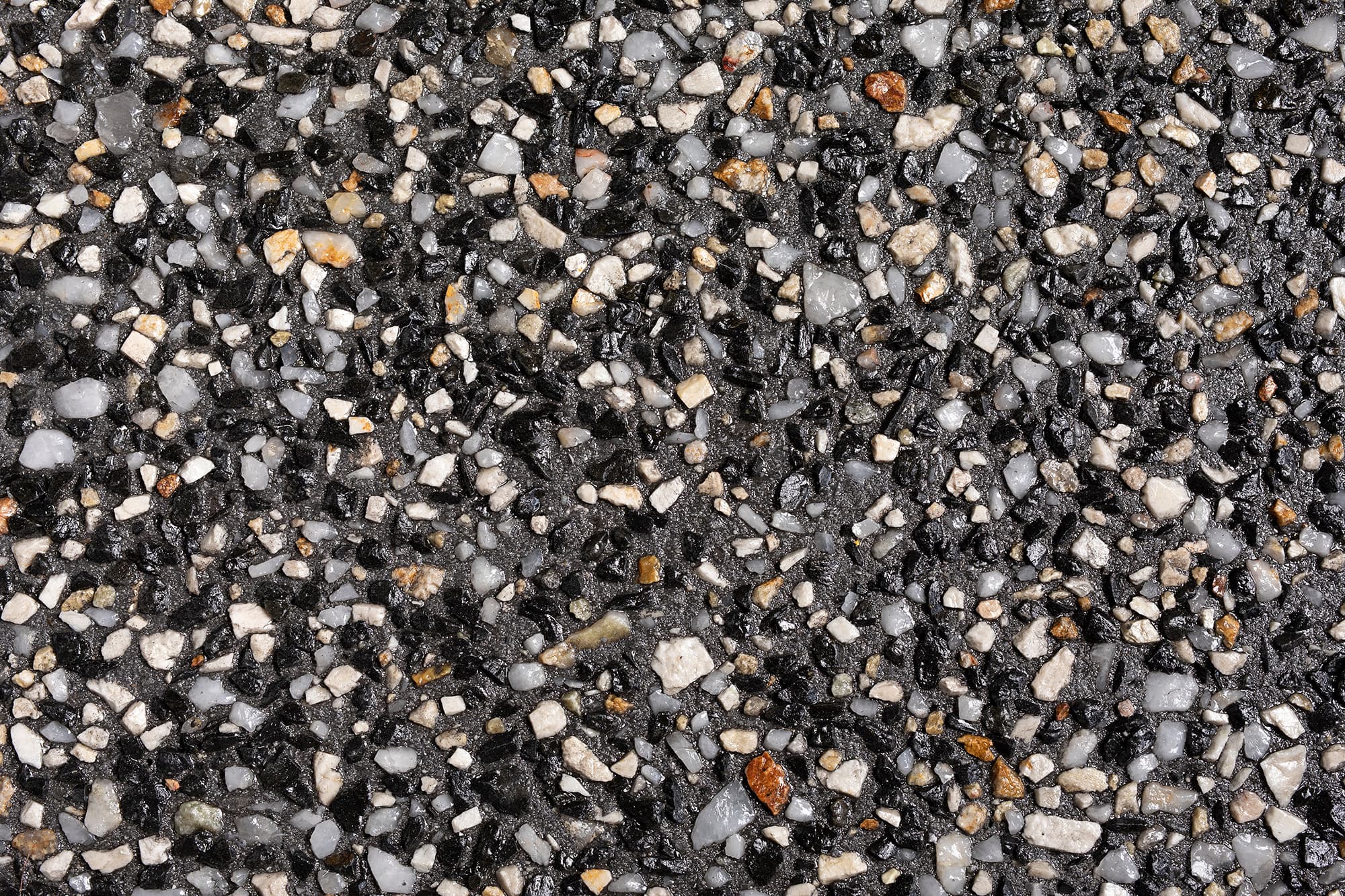 Churchlands Black exposed aggregate concrete sample