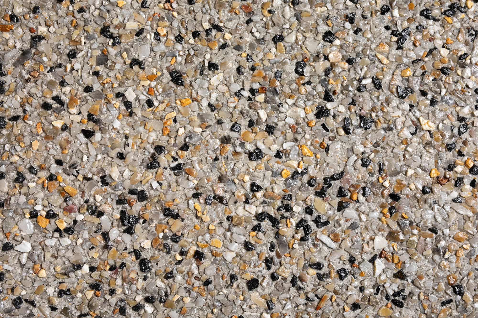 Iluka exposed aggregate concrete sample