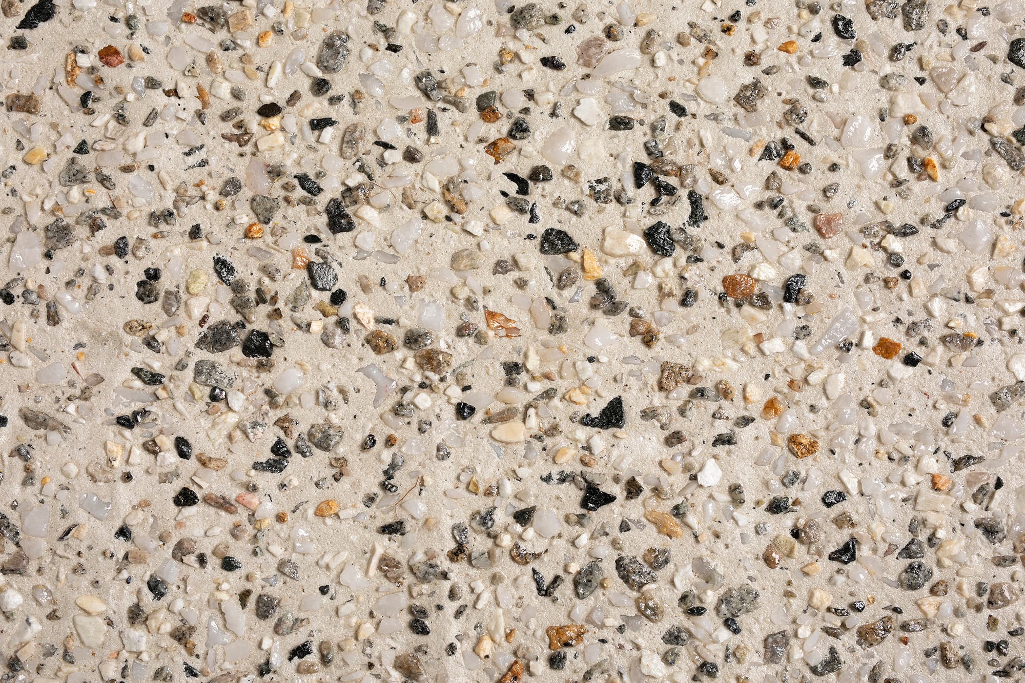 Seabird exposed aggregate concrete sample