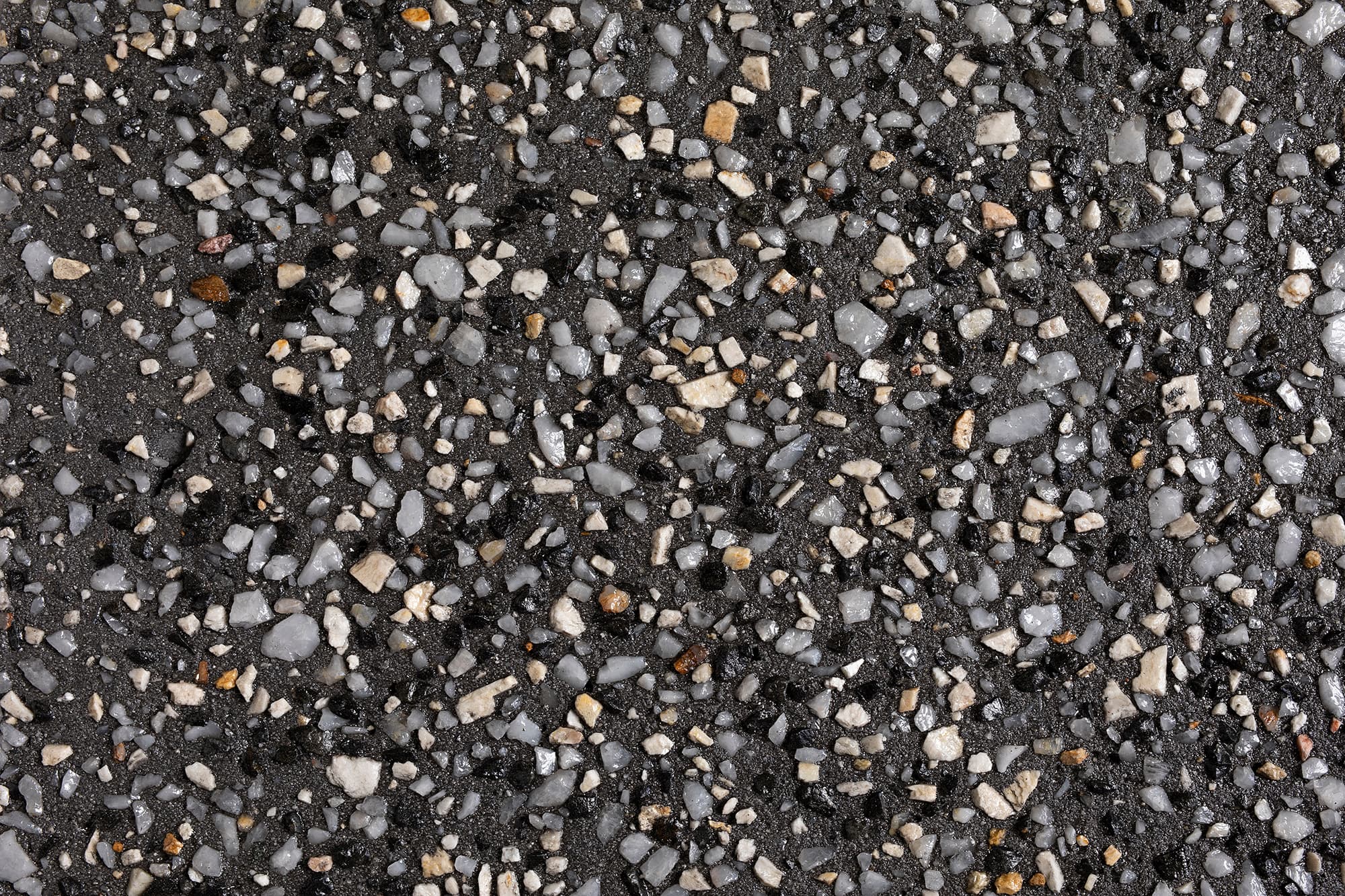 Two Rocks Black exposed aggregate concrete sample