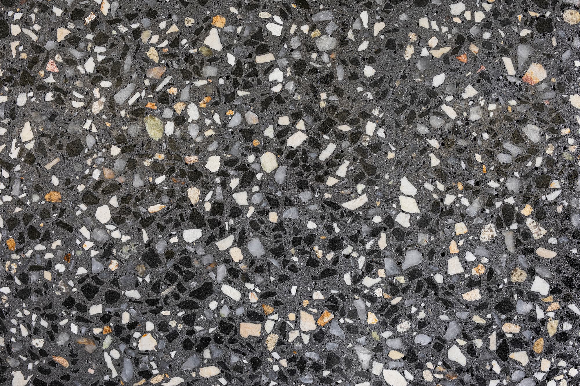Churchlands Black honed aggregate concrete sample