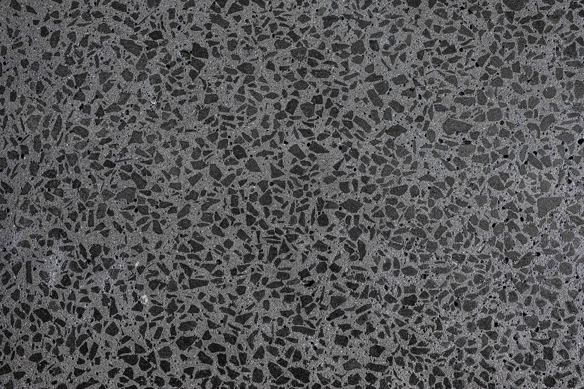 Gelorup Black honed aggregate concrete sample