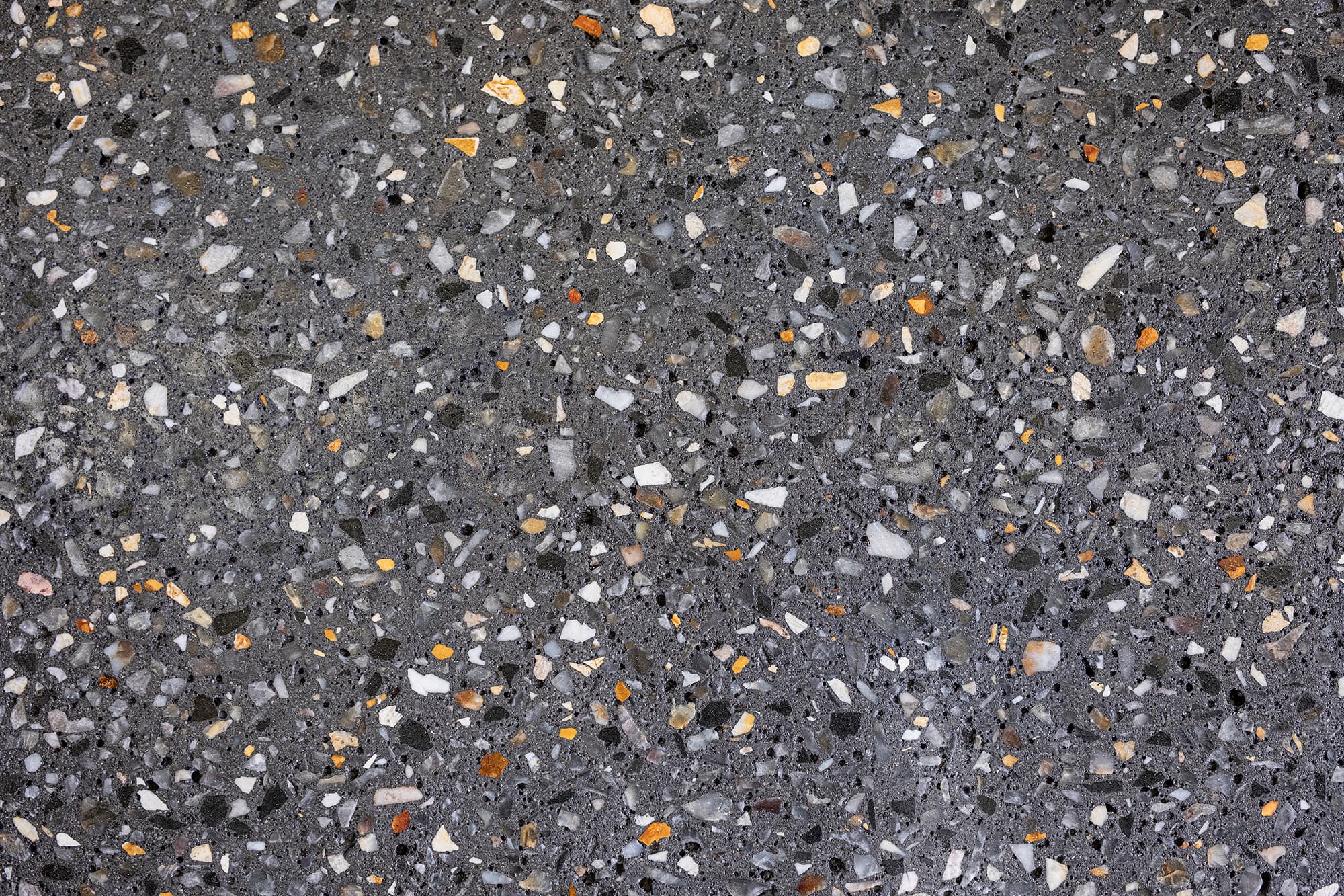 Iluka Black honed aggregate concrete sample