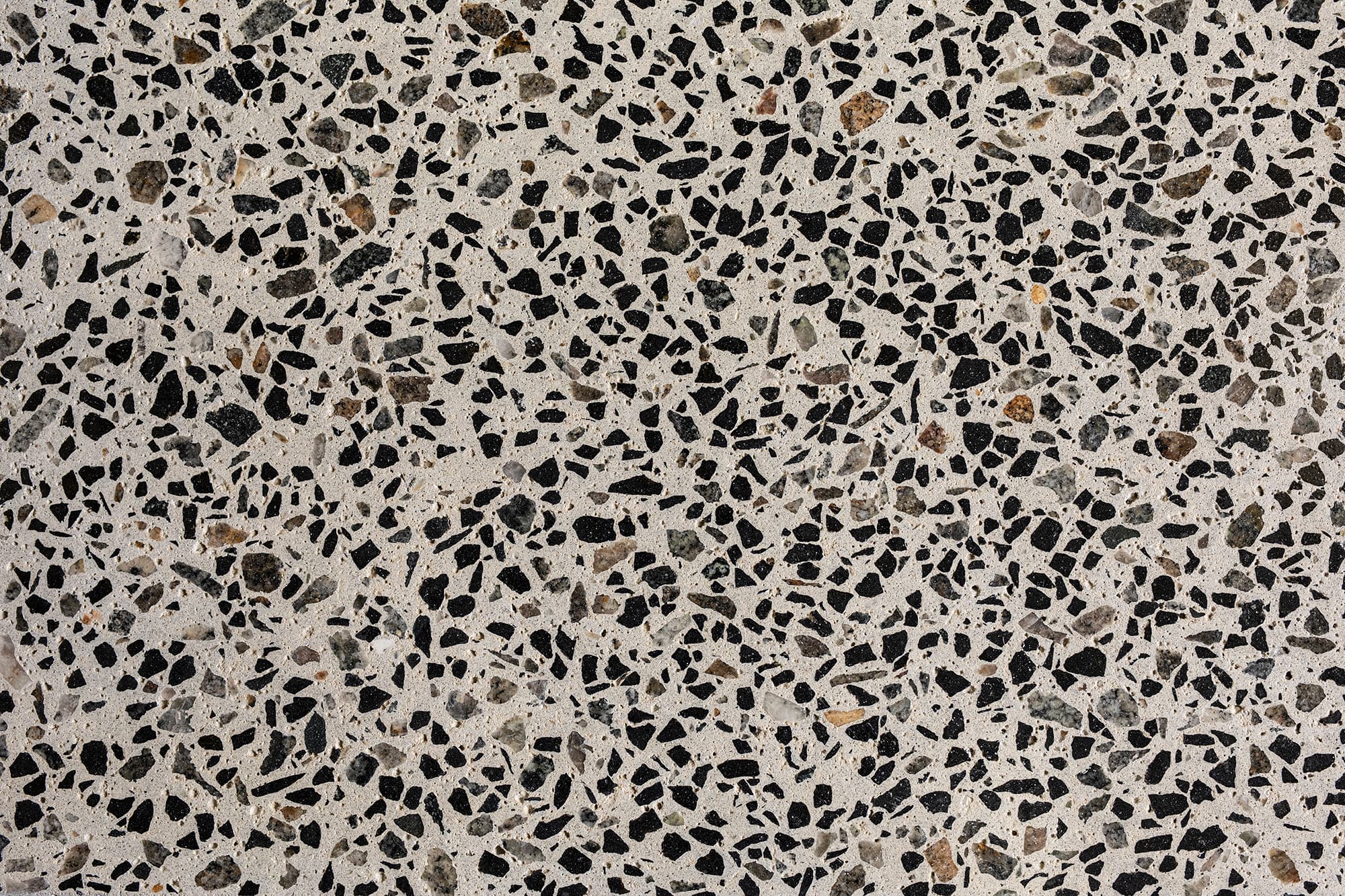 Preston Beach honed aggregate concrete sample