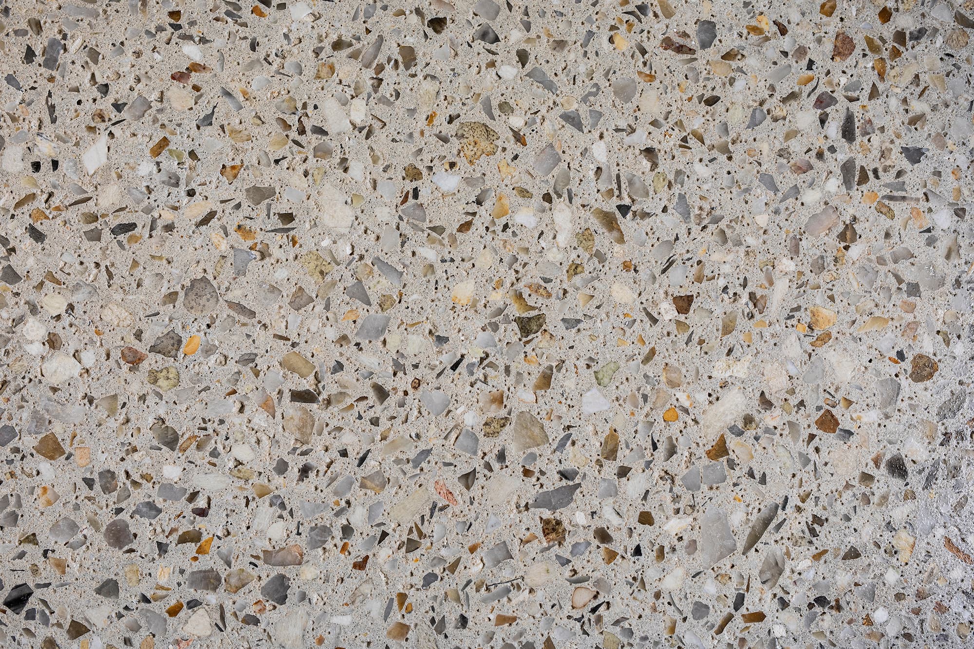 Quinns Rock honed aggregate concrete sample