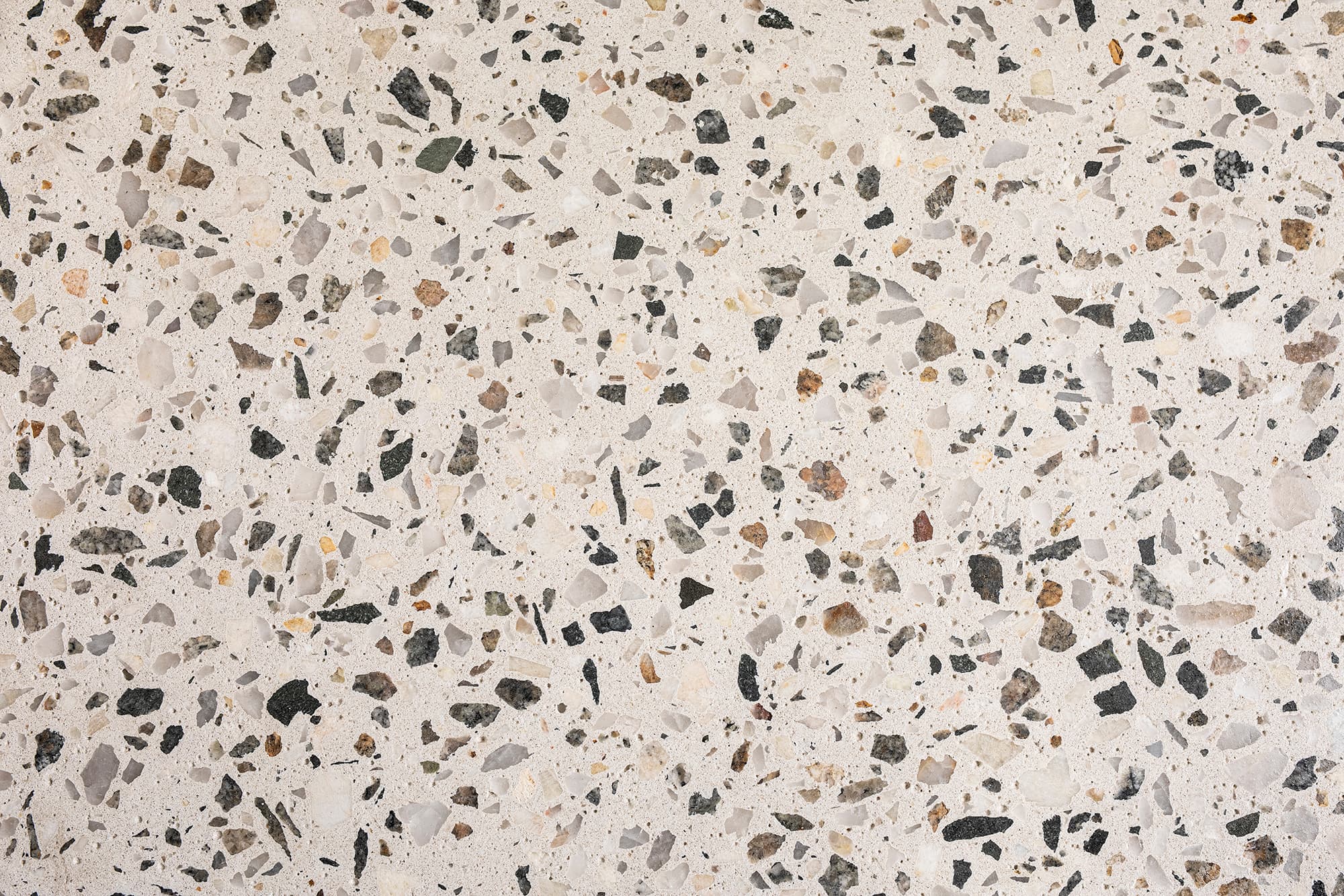 Seabird honed aggregate concrete sample