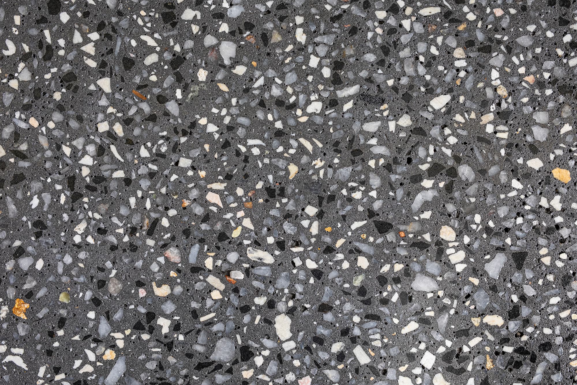 Two Rocks Black honed aggregate concrete sample