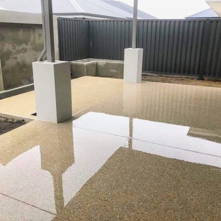 Honed Concrete Patio